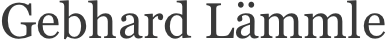 Gebhard Lämmle